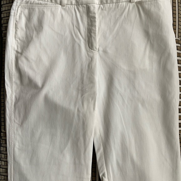 Calvin Klein Collection White Ribbed Pants - Picture 3 of 10